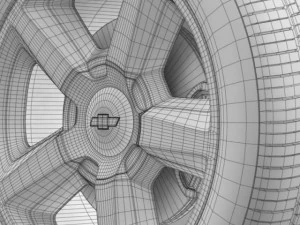 chevrolet tahoe 2008 wheel 3D Model