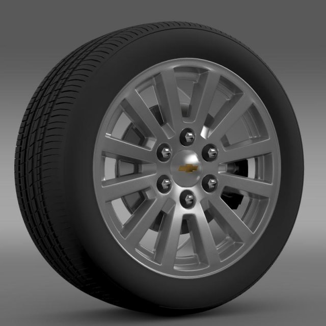 chevrolet tahoe hybrid 2012 wheel 3D Model .c4d .max .obj .3ds .fbx .stl .blend