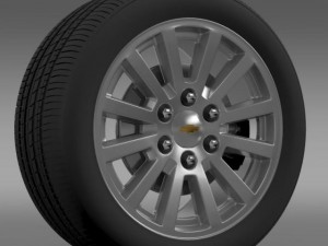 chevrolet tahoe hybrid 2012 wheel 3D Model