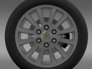 chevrolet tahoe hybrid 2012 wheel 3D Model