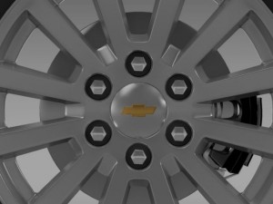 chevrolet tahoe hybrid 2012 wheel 3D Model