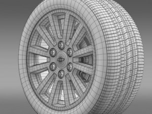 chevrolet tahoe hybrid 2012 wheel 3D Model