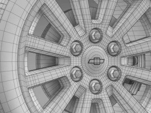 chevrolet tahoe hybrid 2012 wheel 3D Model