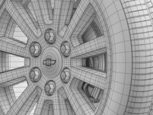 chevrolet tahoe hybrid 2012 wheel 3D Model