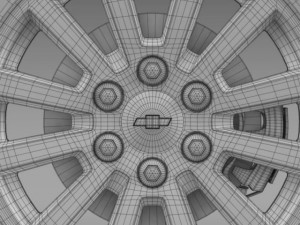 chevrolet tahoe hybrid 2012 wheel 3D Model