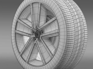 vw crosspolo 2011 wheel Modelo 3D