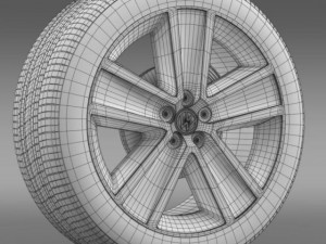 vw crosspolo 2011 wheel Modelo 3D