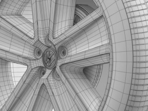 vw crosspolo 2011 wheel Modelo 3D