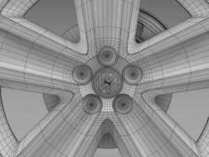vw crosspolo 2011 wheel Modelo 3D