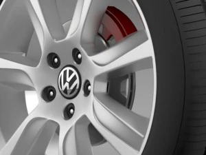 vw polo 2010 sedan wheel 3D Model