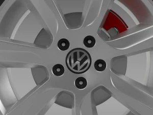 vw polo 2010 sedan wheel 3D Model