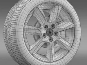 vw polo 2010 sedan wheel 3D Model