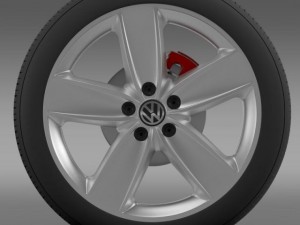 vw polo 2010 wheel 3D-Modell