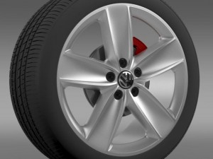 vw polo 2010 wheel 3D-Modell