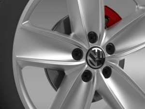 vw polo 2010 wheel 3D-Modell