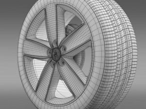 vw polo 2010 wheel 3D-Modell