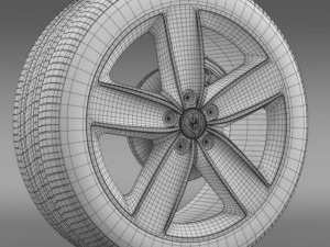 vw polo 2010 wheel 3D-Modell