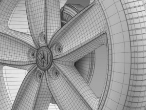 vw polo 2010 wheel 3D-Modell