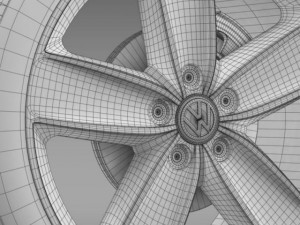 vw polo 2010 wheel 3D-Modell