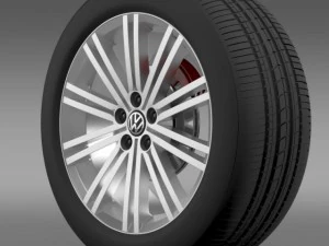 vw polo blue gt 2012 колесо 3D Модель