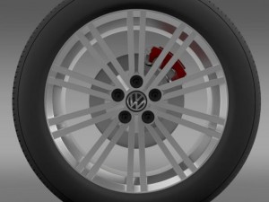 vw polo blue gt 2012 wheel 3Dモデル
