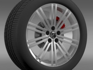 vw polo blue gt 2012 wheel 3Dモデル