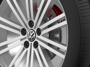 vw polo blue gt 2012 wheel 3D Model