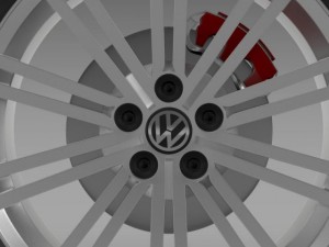 vw polo blue gt 2012 wheel 3Dモデル