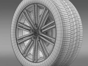 vw polo blue gt 2012 wheel 3D Model