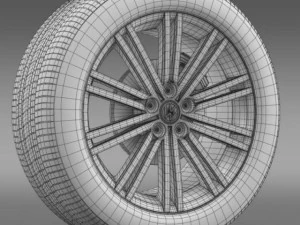 vw polo blue gt 2012 wheel 3D Model