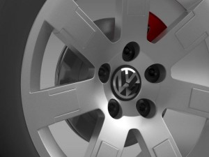 vw polo blue uk 2010 wheel 3D Model