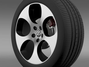 vw polo gti 2011 wheel 3D Model