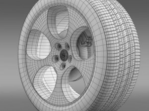 vw polo gti 2011 wheel 3D Model