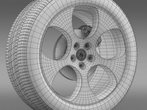 vw polo gti 2011 wheel 3D Model