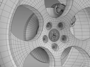 vw polo gti 2011 wheel 3D Model