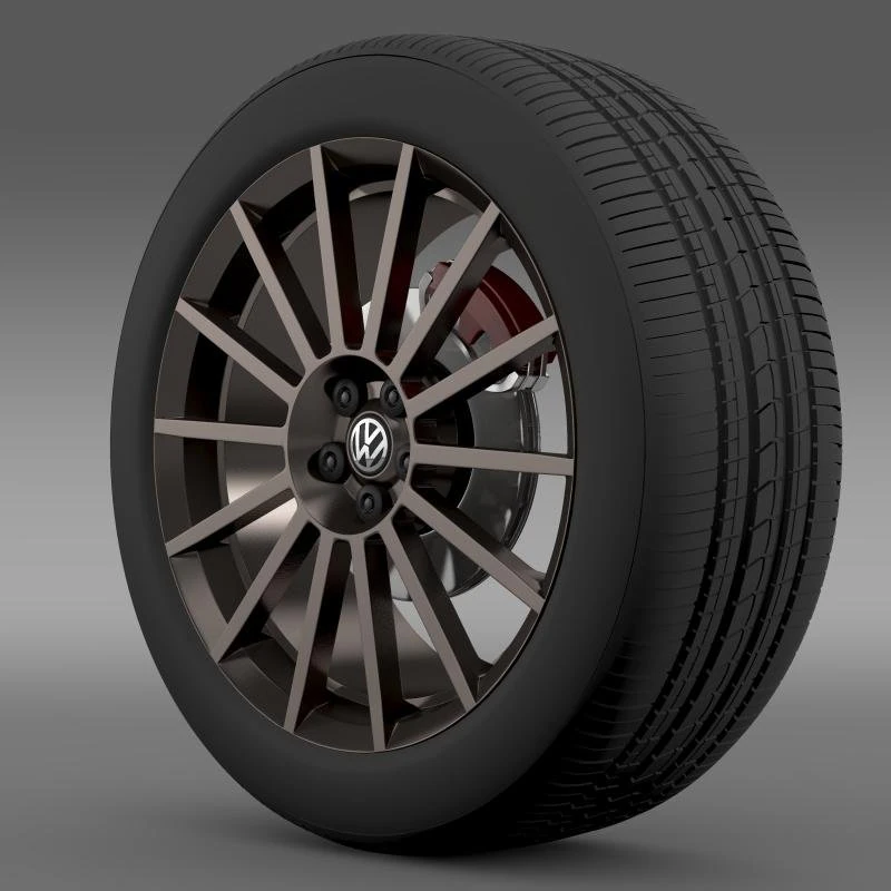 vw polo r wrc street wheel 3D Model .c4d .max .obj .3ds .fbx .stl .blend