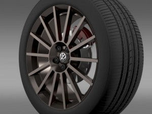 vw polo r wrc street wheel 3D Model