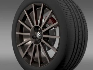 roda jalan vw polo r wrc Model 3D