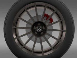 vw polo r wrc street wheel 3D Model
