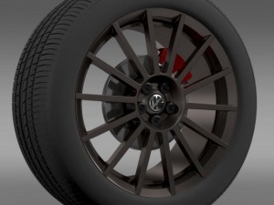 vw polo r wrc street wheel 3D 模型