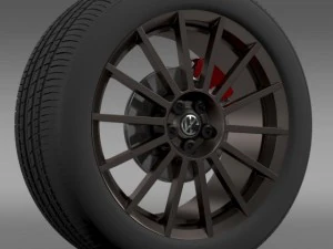 vw polo r wrc street wheel 3D Model