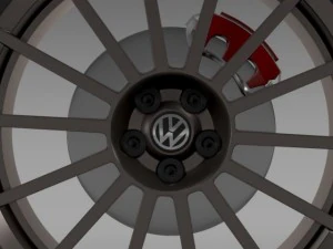 vw polo r wrc street wheel 3D Model