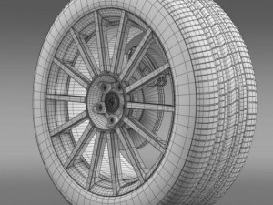 vw polo r wrc street wheel 3D 模型