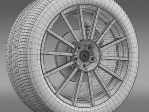vw polo r wrc street wheel 3D 模型