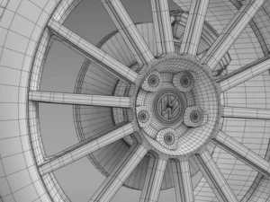 vw polo r wrc street wheel 3D Model