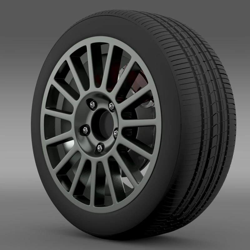 vw polo r wrc wheel 3D Model .c4d .max .obj .3ds .fbx .stl .blend