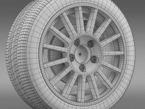 vw polo r wrc wheel 3D Model