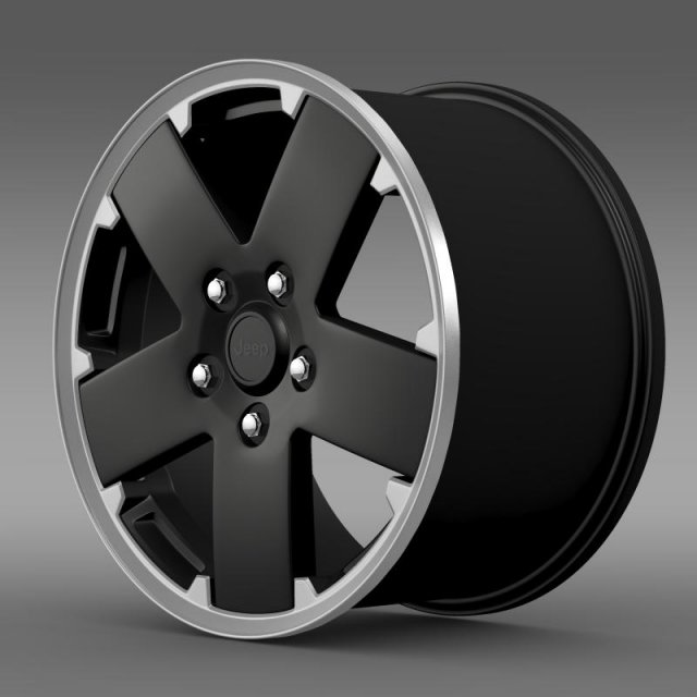jeep wrangler black rim 3Dモデル .c4d .max .obj .3ds .fbx .stl .blend 