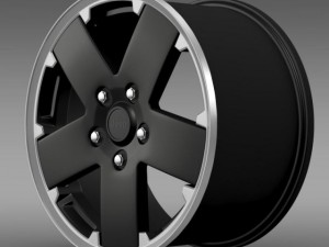 jeep wrangler black rim 3D Модель
