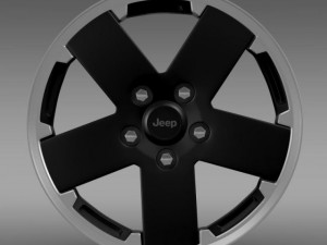 jeep wrangler black rim 3Dモデル